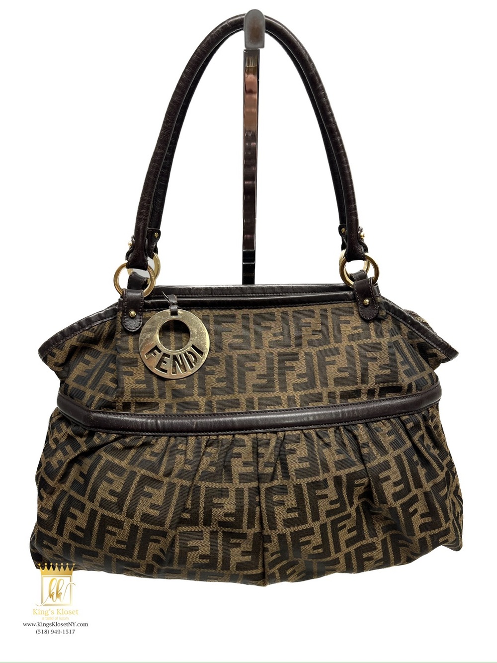 Fendi Zucca tobacco shoulder bag